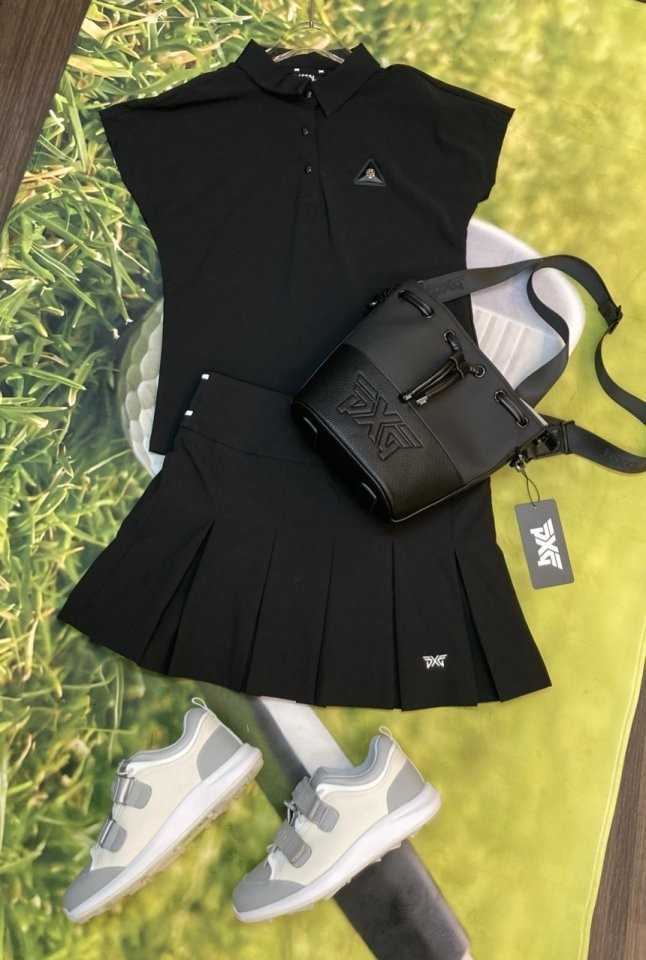 PXG 여성 셔링포인트 뒷밴드 스커트