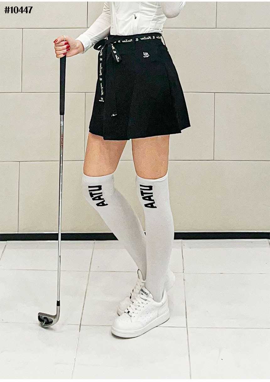 페어라이어 리본벨트 하이웨스트 플리츠 스커트