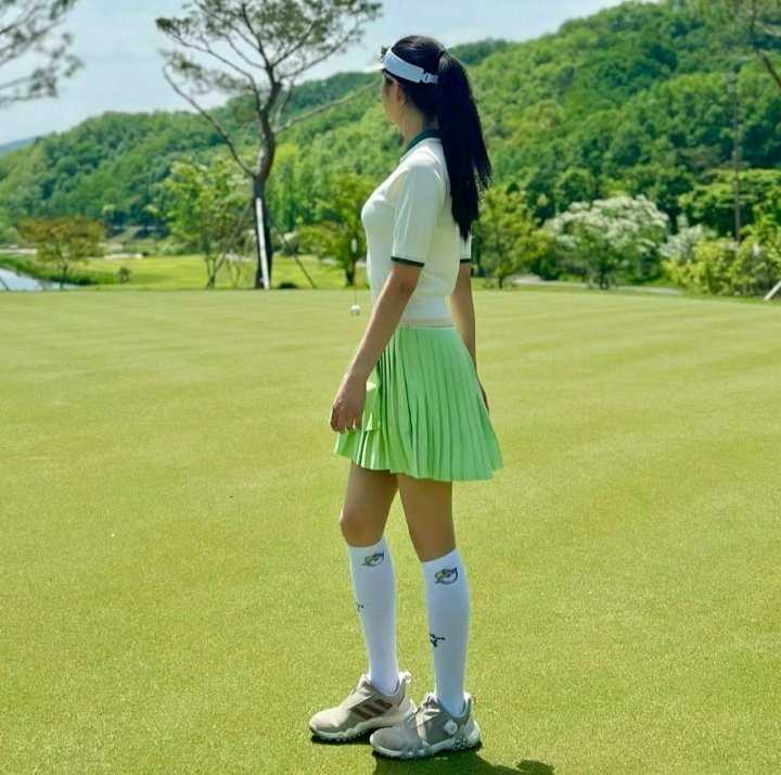 말본 여성 Double 플리츠 스커트
