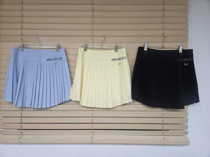 어메이징크리 주름랩 스커트(3color)