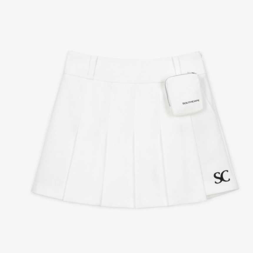 사우스케이프 여성 SC 로고 포켓 플리츠 큐롯 팬츠