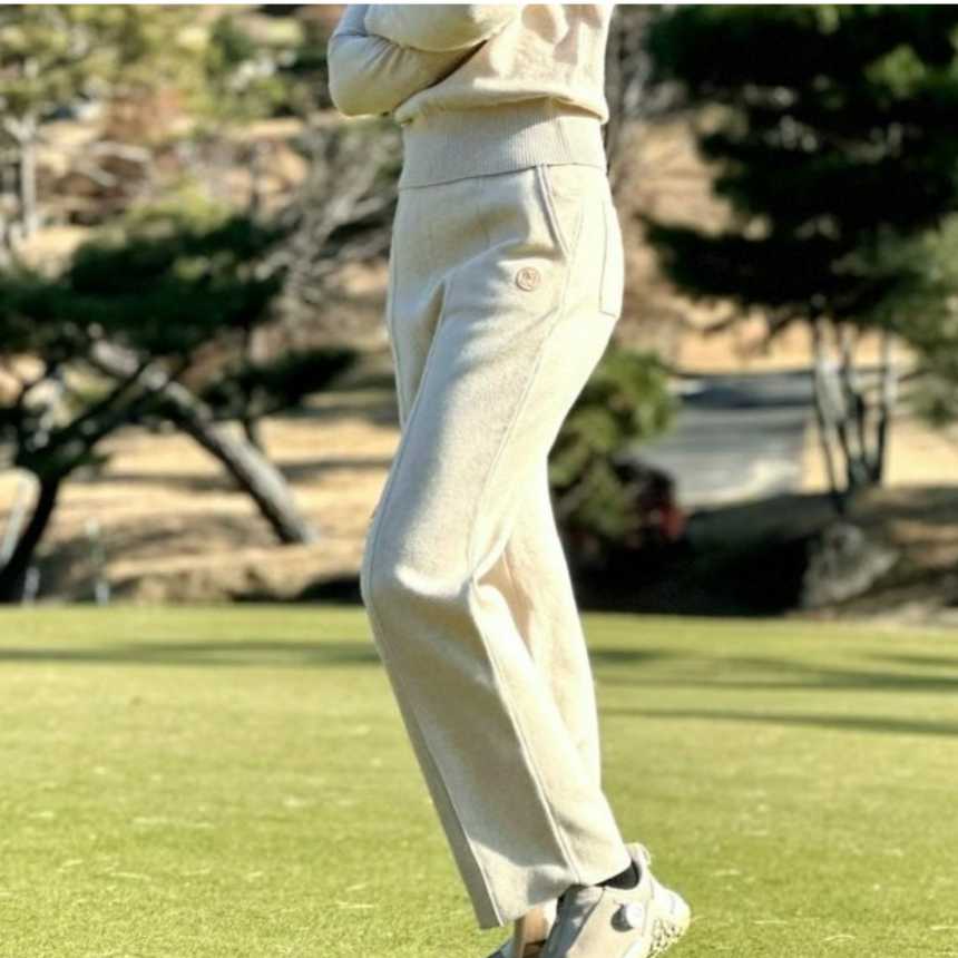 지포어 여성 캐시미어 니트 팬츠