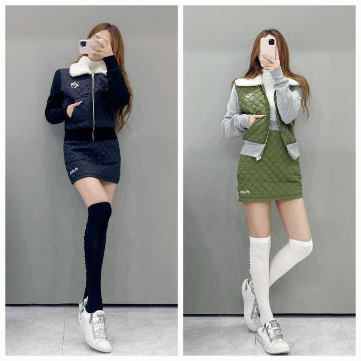 말본 양털 버킷 와이드 넥 셋트(2color)
