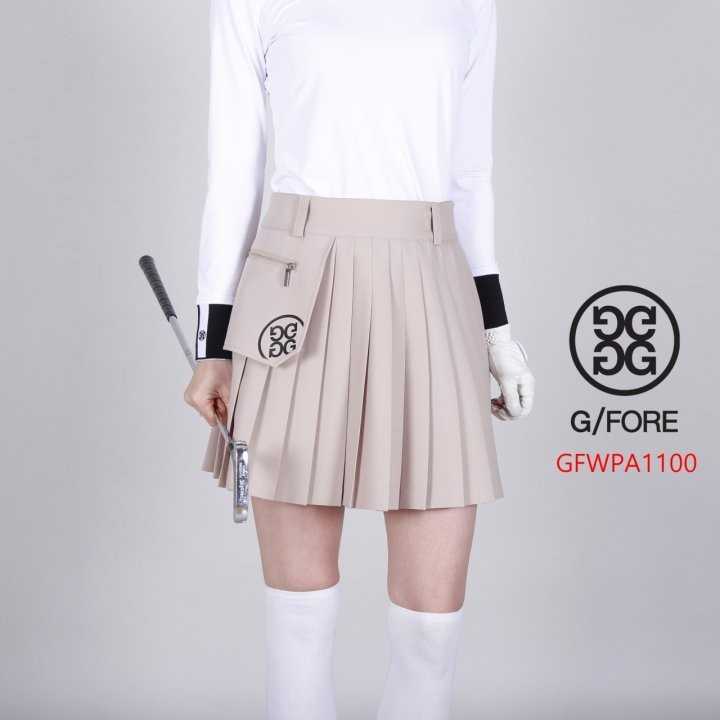 지포어 여자 GFWPA1100 포켓 플리츠 스커트 치마