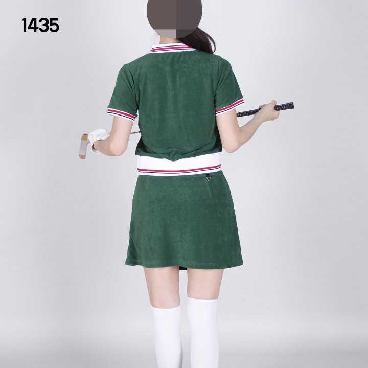 지포어 여자 1435 테리 카라 스커트 세트(2color)