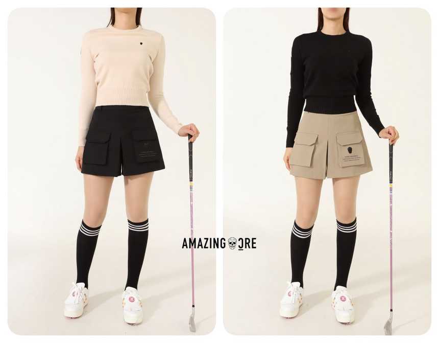 어메이징크리 수입 우먼 A라인 카고 숏팬츠(2color)