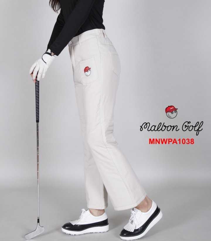 말본 여성 MNWPA1038 더블포켓 부츠컷 패딩 팬츠 바지(2color)