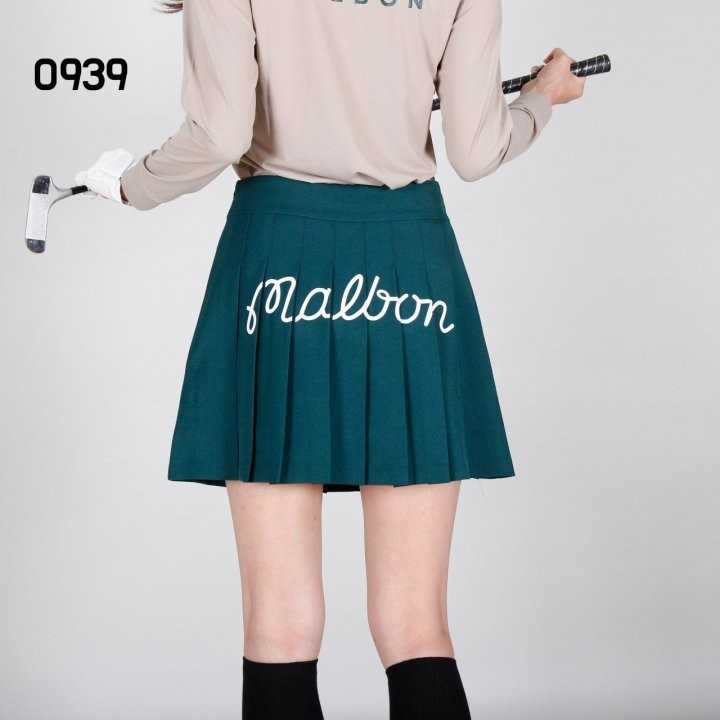 말본 여자 0939 힙로고 플리츠 스커트 치마(3color)