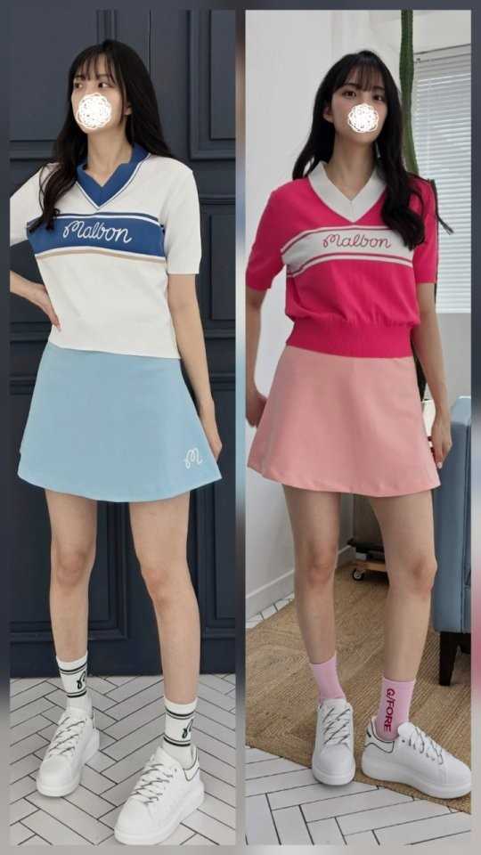 말본 밴드 플레어 스커트(2color)