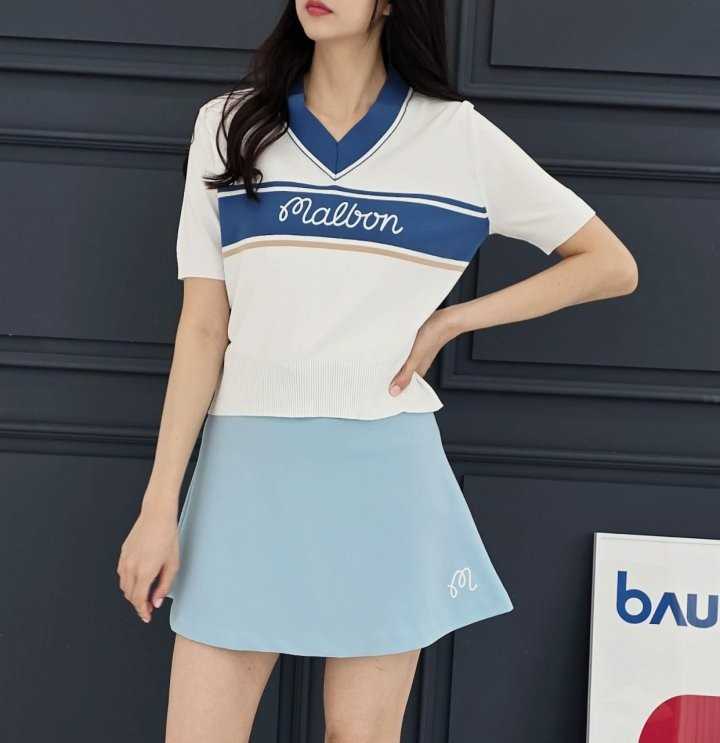 말본 밴드 플레어 스커트(2color)