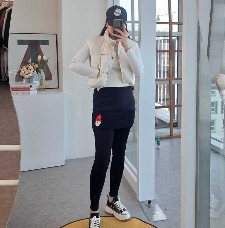 말본 버킷 뽀글이 패딩 스커트