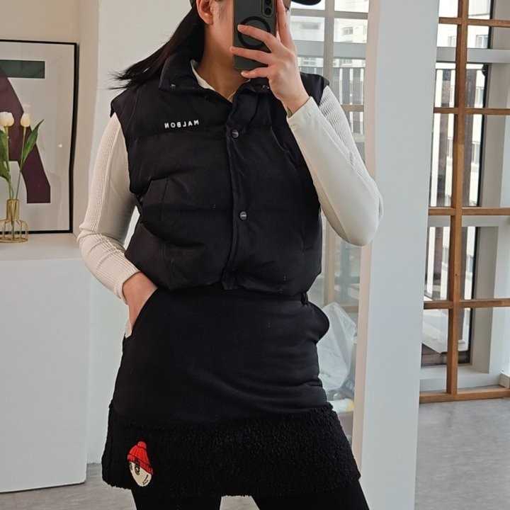 말본 버킷 뽀글이 패딩 스커트