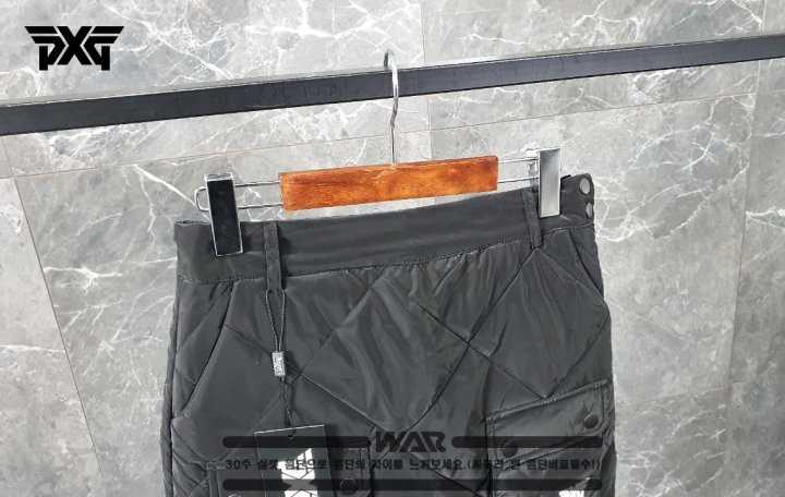 PXG 스컬 포인트 퀼팅 패딩 포켓 치마(2color)