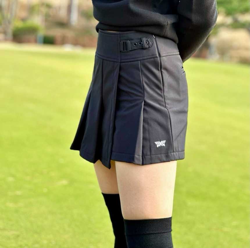 PXG 우먼 윈터 플리츠 쇼트 기모팬츠(2color)