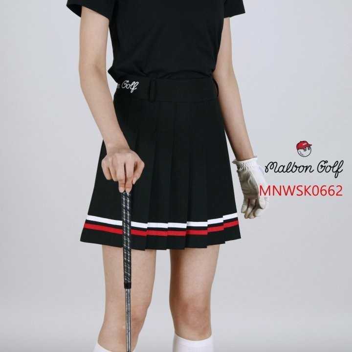 말본 여자 MNWSK0662 스페이스 버킷 컬러라인 플리츠 스커트 치마(2color)