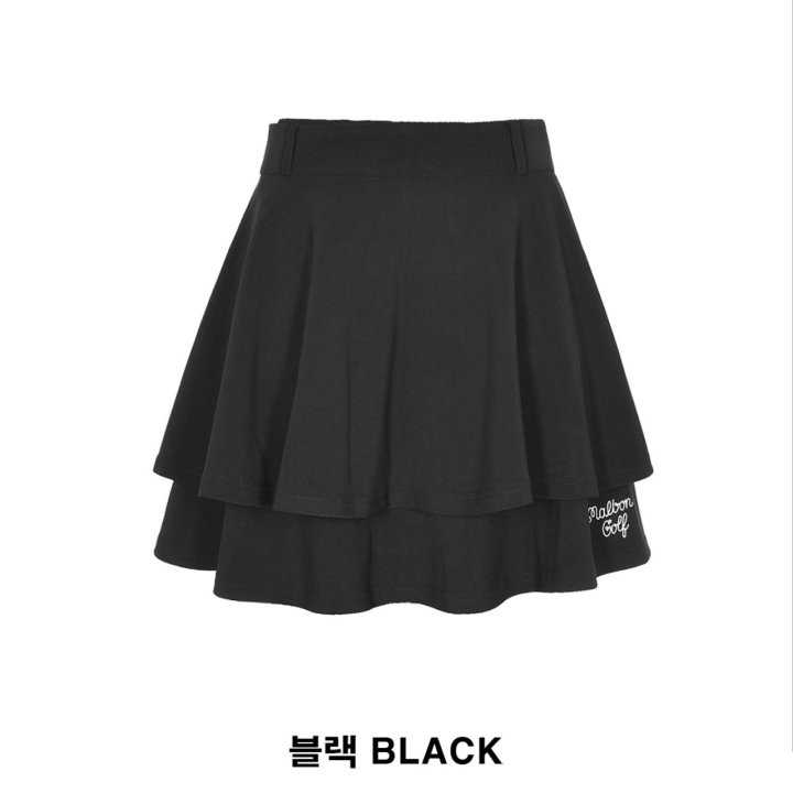 말본 플레어 스커트