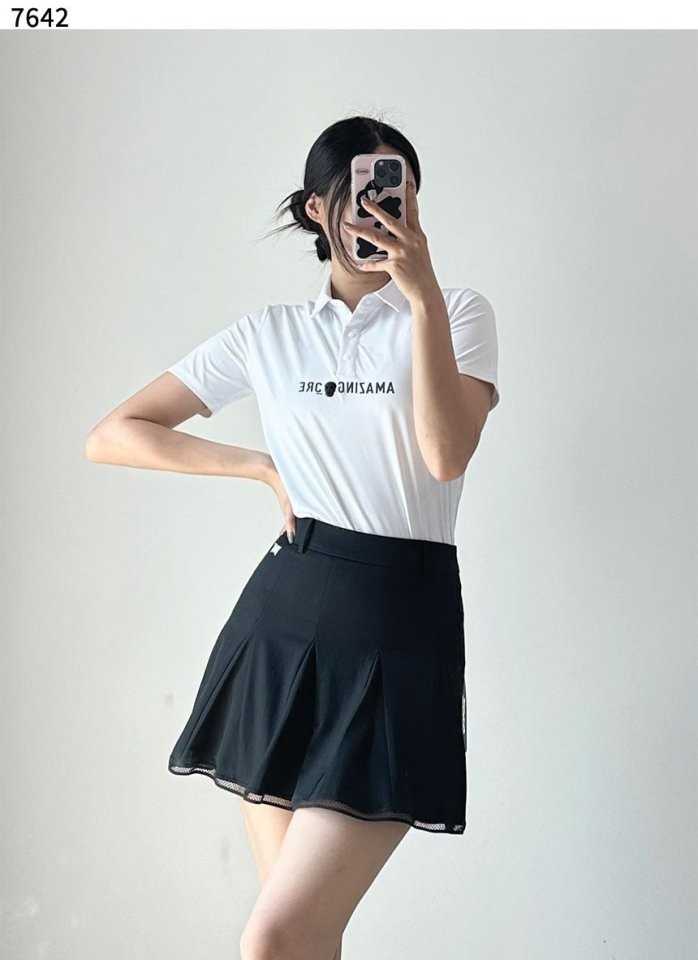 PXG 여성 여름 베이직 플레어 스커트