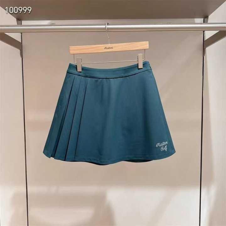 말본 부분플리츠 레터링 스커트(3color)