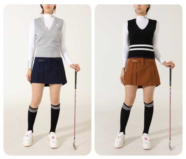 말본 수입 우먼 플리츠 카고 스커트(2color)