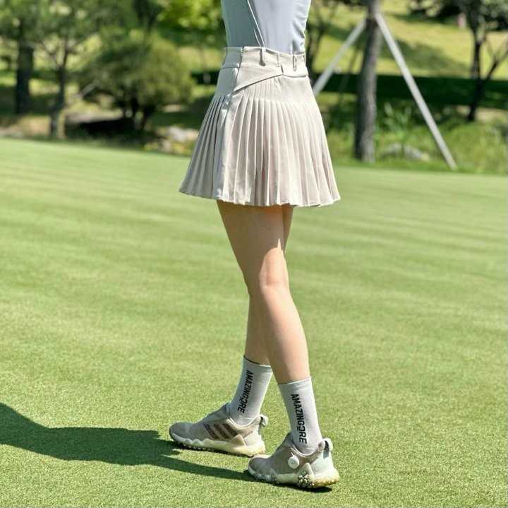 어메이징크리 여성 썸머 플리츠 스커트