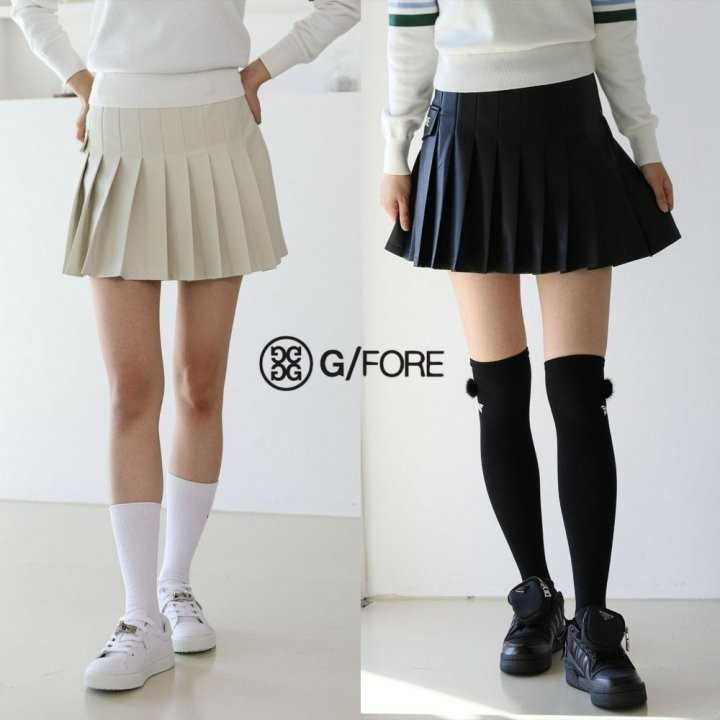 지포어 수입 레더 플리츠 스커트(2color)