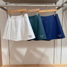 말본 부분플리츠 레터링 스커트(3color)