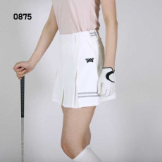 PXG 여자 0875 실버투라인 주름 스커트 치마(2color)