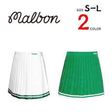 말본 자수로고 플리츠 스커트(2color)