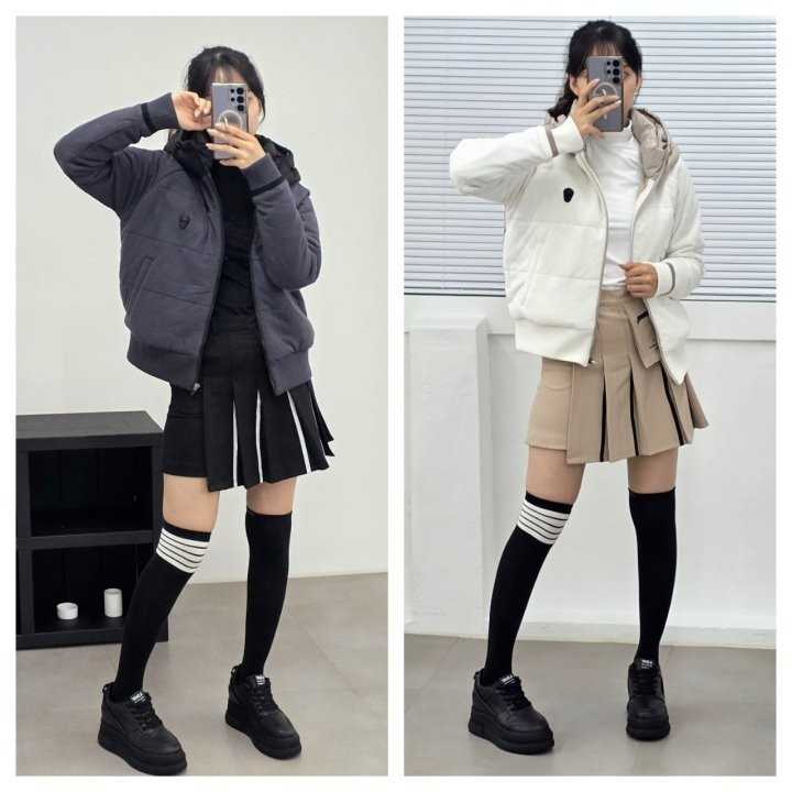 어메이징크리 여성 듀얼코이 방풍 집업 패딩(2color)