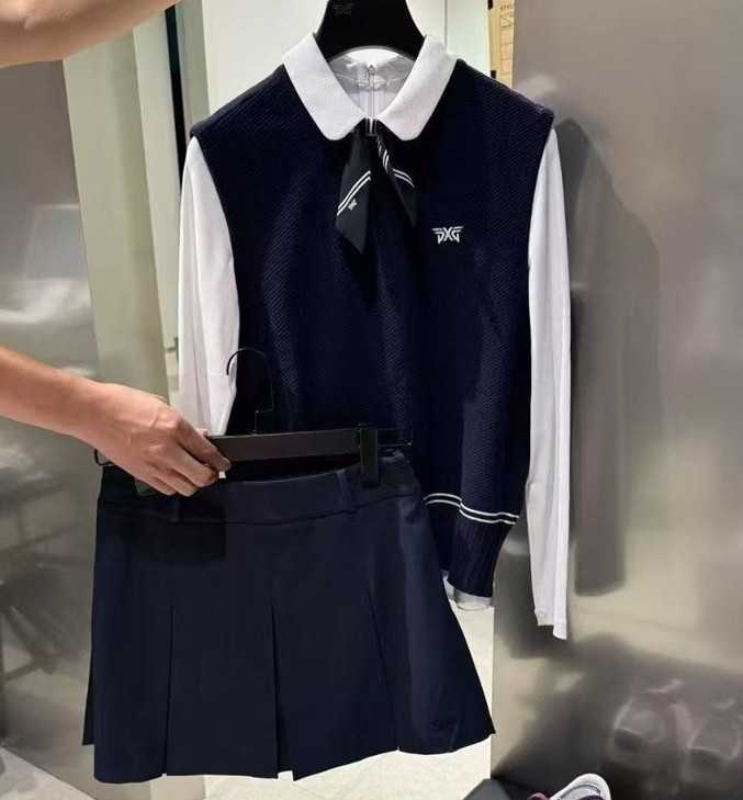 PXG 여성 스카프 칼라 롱슬리브 티셔츠(2color)