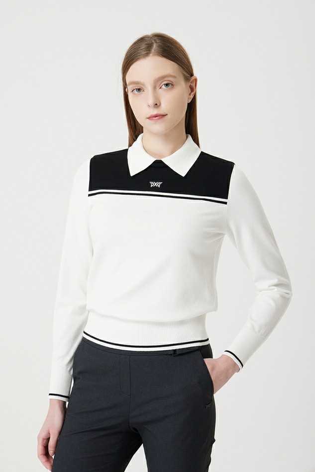 PXG 여성 컬러 블록 스웨터(2color)