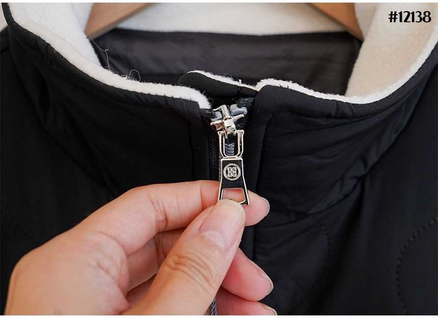 G/FORE 지포어 벨트 컬러 블럭 누빔 플리스 점퍼