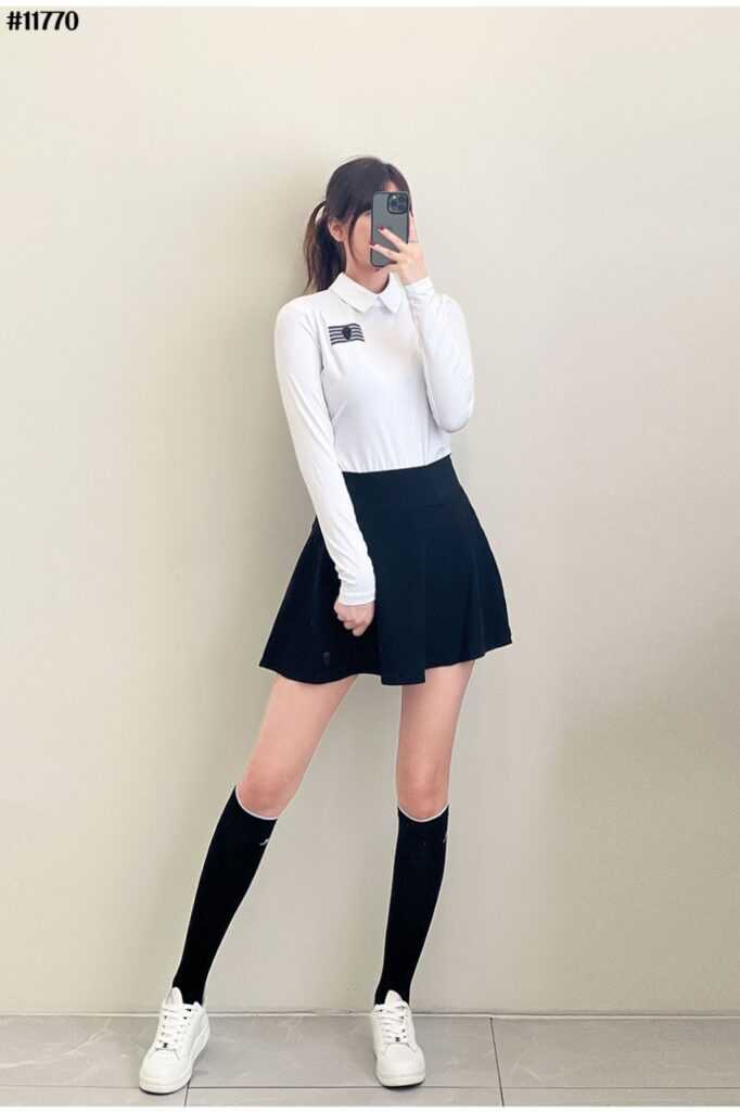 어메이징크리 여성 에어로쉴드 테크 긴팔 카라티셔츠