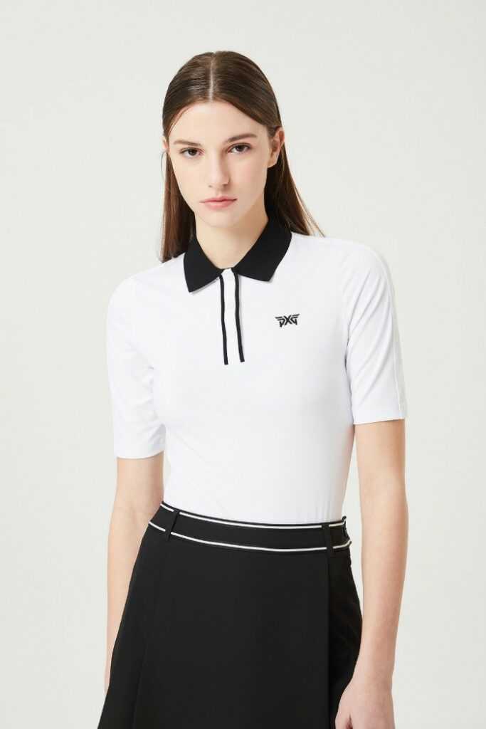 PXG 여성 여름 하프 슬리브 카라 티셔츠(2color)