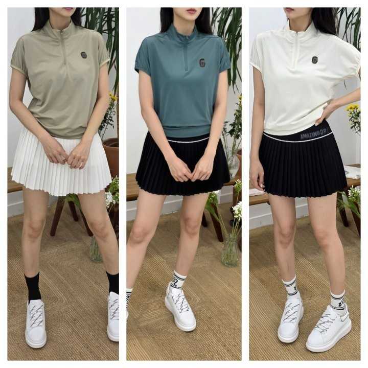어메이징크리 여성 크리튼 V형 집업 셔츠(3color)
