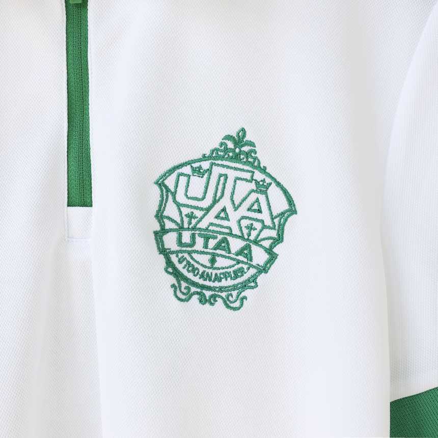 유타 우먼 지퍼넥 배색 카라티(2color)