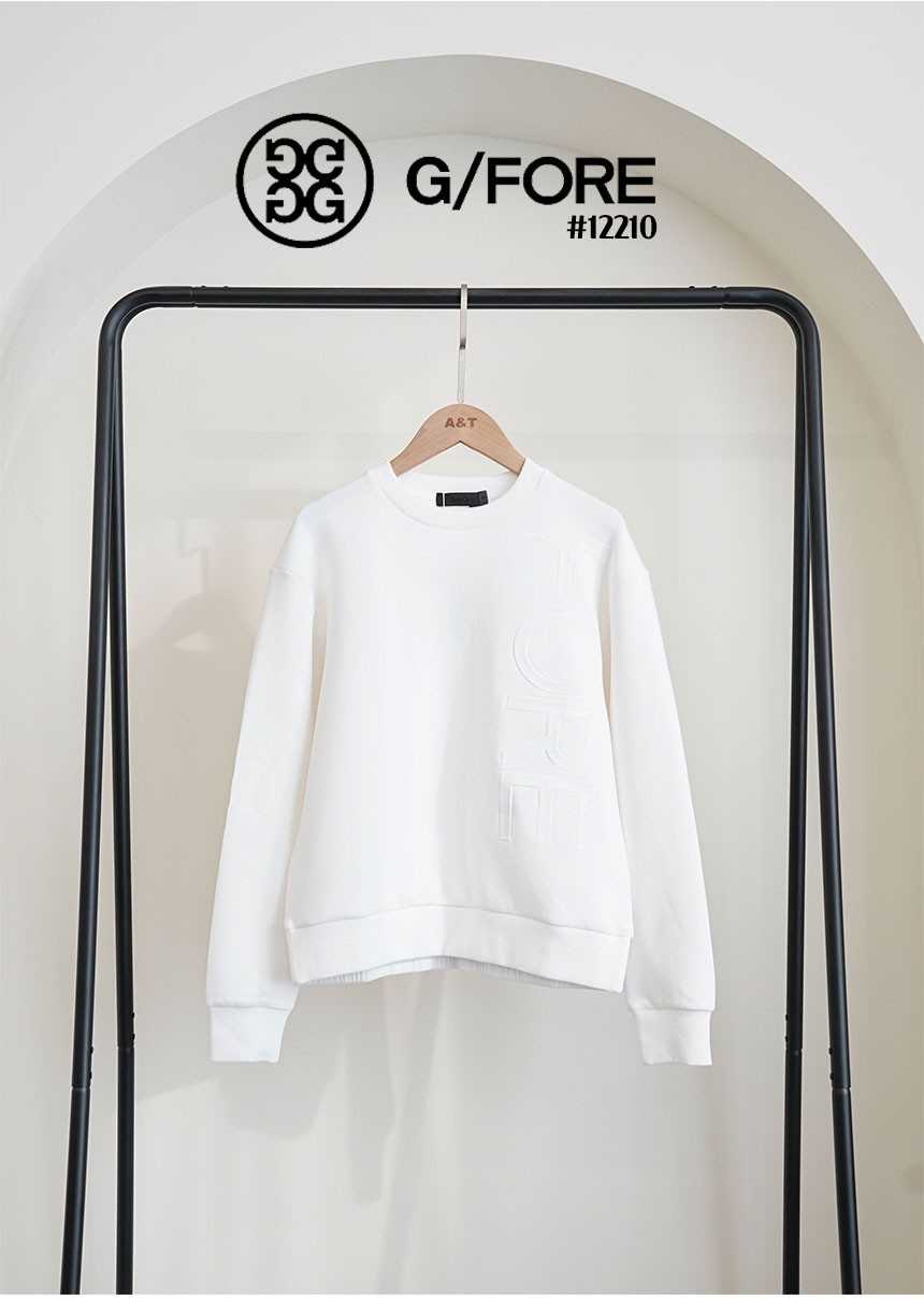지포어 여성 써클 G’s 엠보 로고 라운드 맨투맨 티셔츠