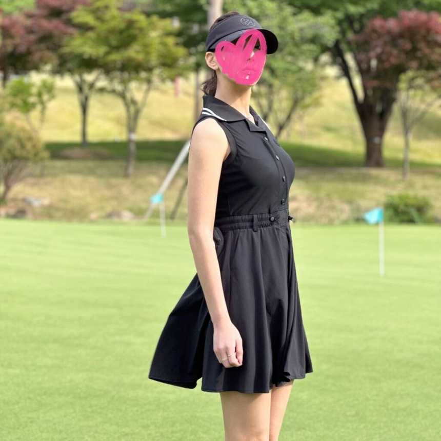 지포어 여성 하이브리드 슬리브리스 드레스(2color)