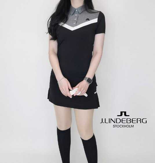 제이린드버그 브이라인 반팔 카라티(2color)