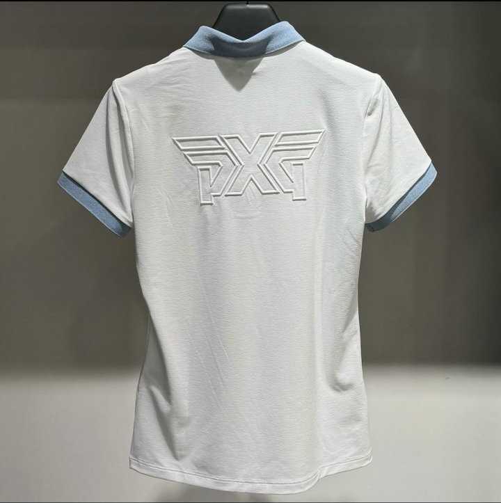 PXG 여성 여름 니트 카라 반팔 티셔츠
