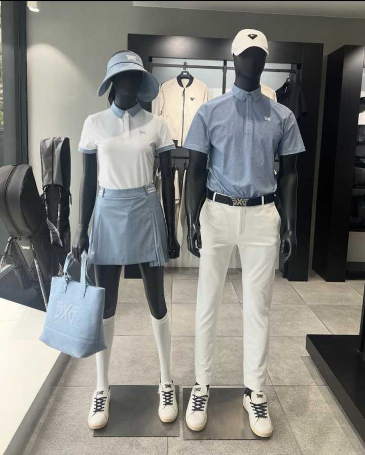 PXG 여성 여름 니트 카라 반팔 티셔츠