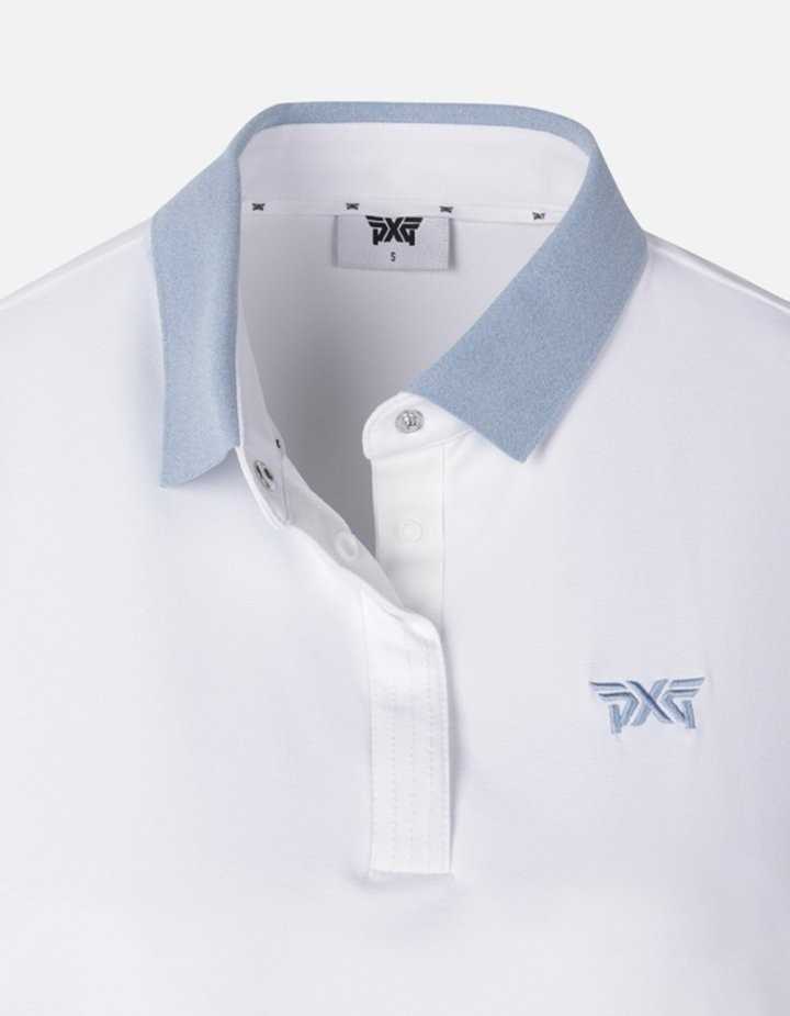 PXG 여성 여름 니트 카라 반팔 티셔츠