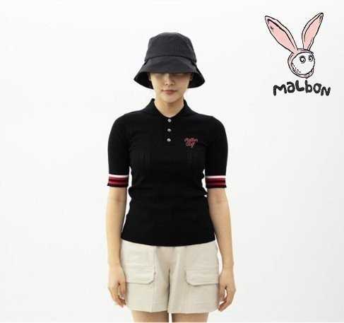 말본 레드라인 풀자수 반팔 니트(3color)