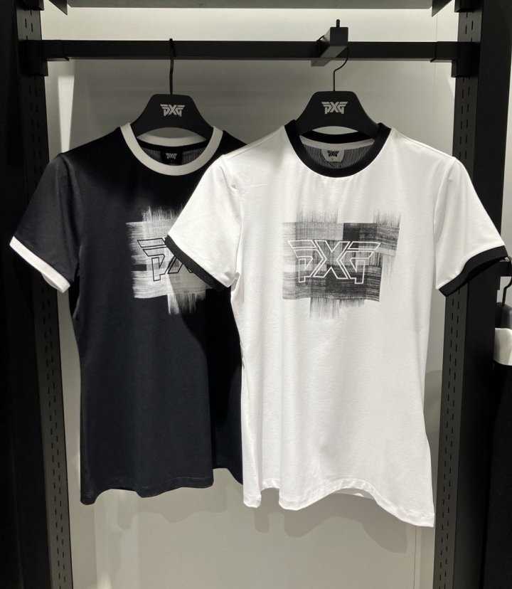 PXG 여성 그래픽 라운드 반팔 티셔츠(2color)