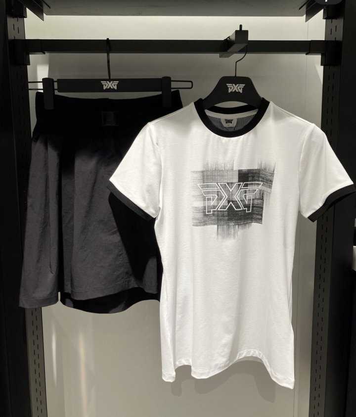 PXG 여성 그래픽 라운드 반팔 티셔츠(2color)