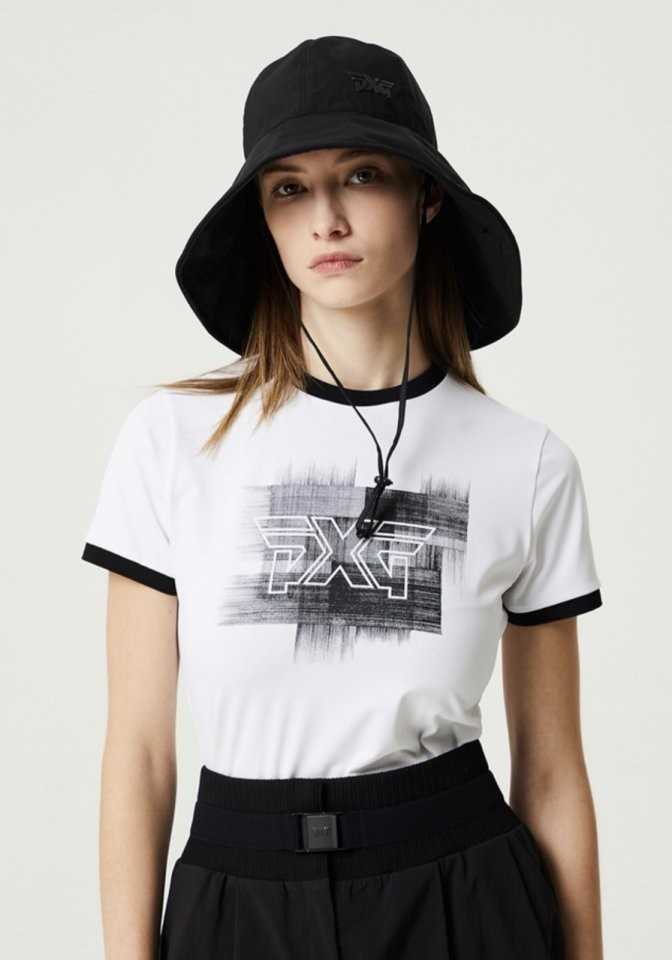 PXG 여성 그래픽 라운드 반팔 티셔츠(2color)