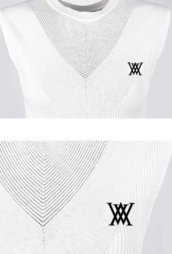 어뉴 여성 AW풀자수 브이골지 민소매(3color)