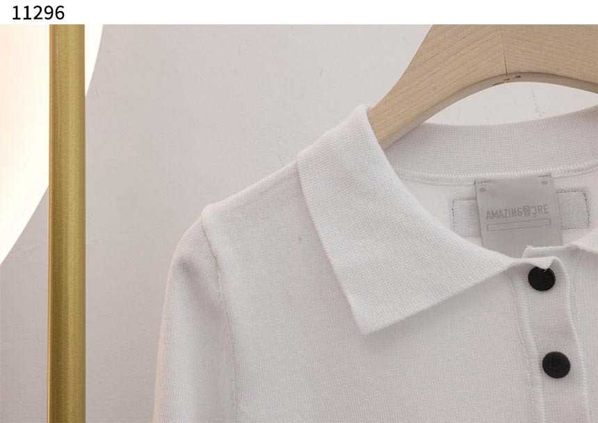 어메이징크리 여성 고스트 폴로 칼라 스웨터(2color)