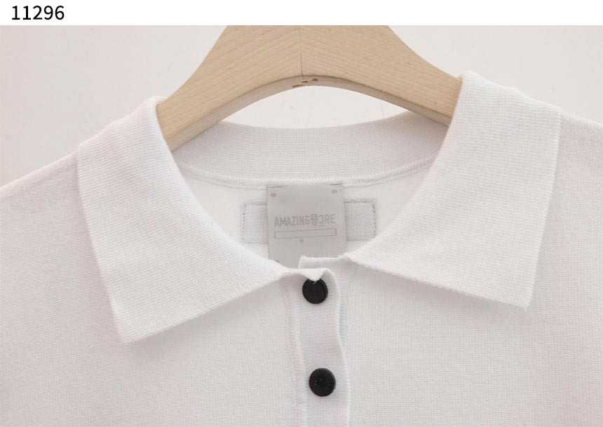 어메이징크리 여성 고스트 폴로 칼라 스웨터(2color)