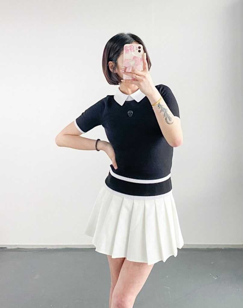어메이징크리 고스트 오픈넥 여성 숏 슬리브(3color)